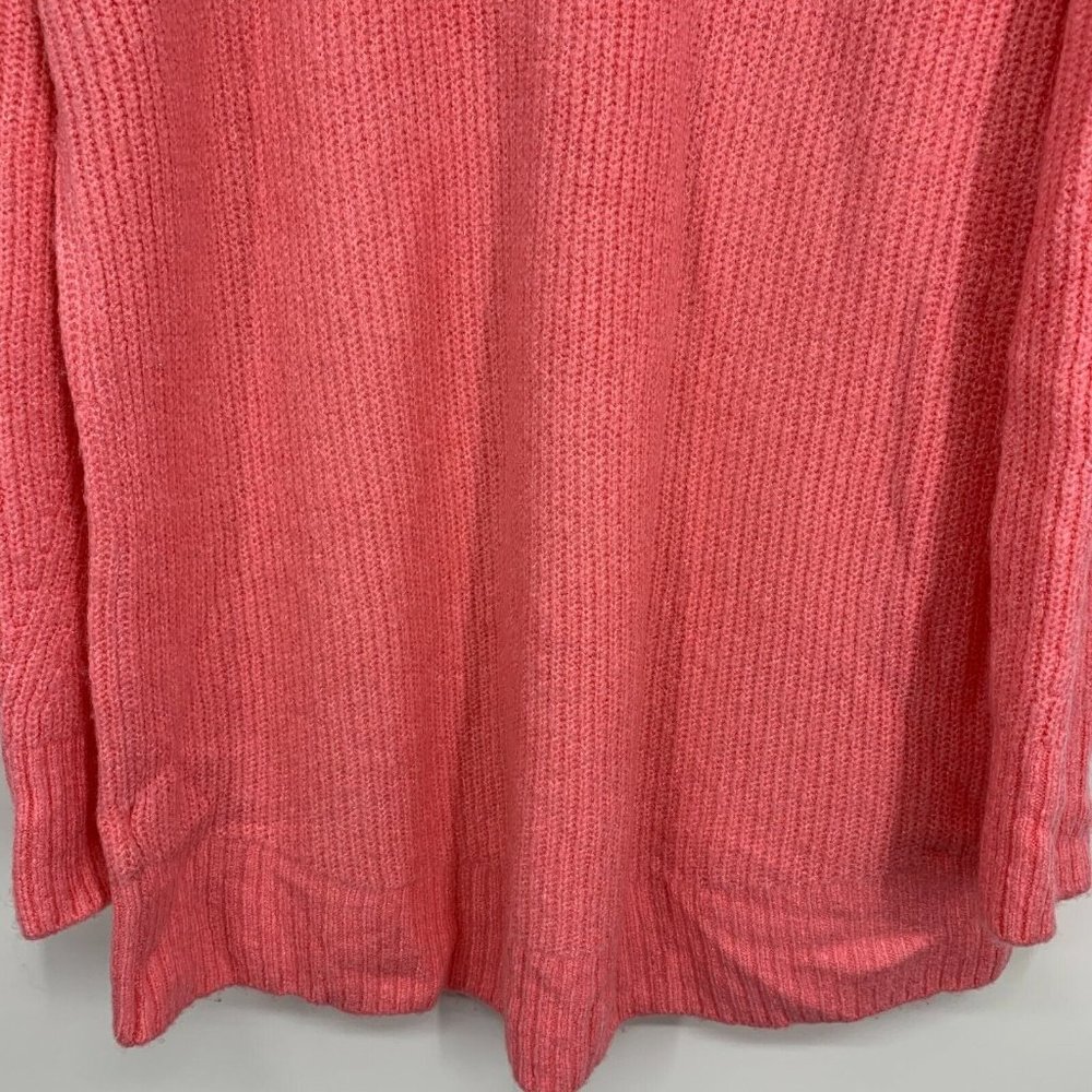 Old Navy Sweater Pink Tunic Slouchy Turtleneck Ribbed Pullover Knit - Picture 9 of 10